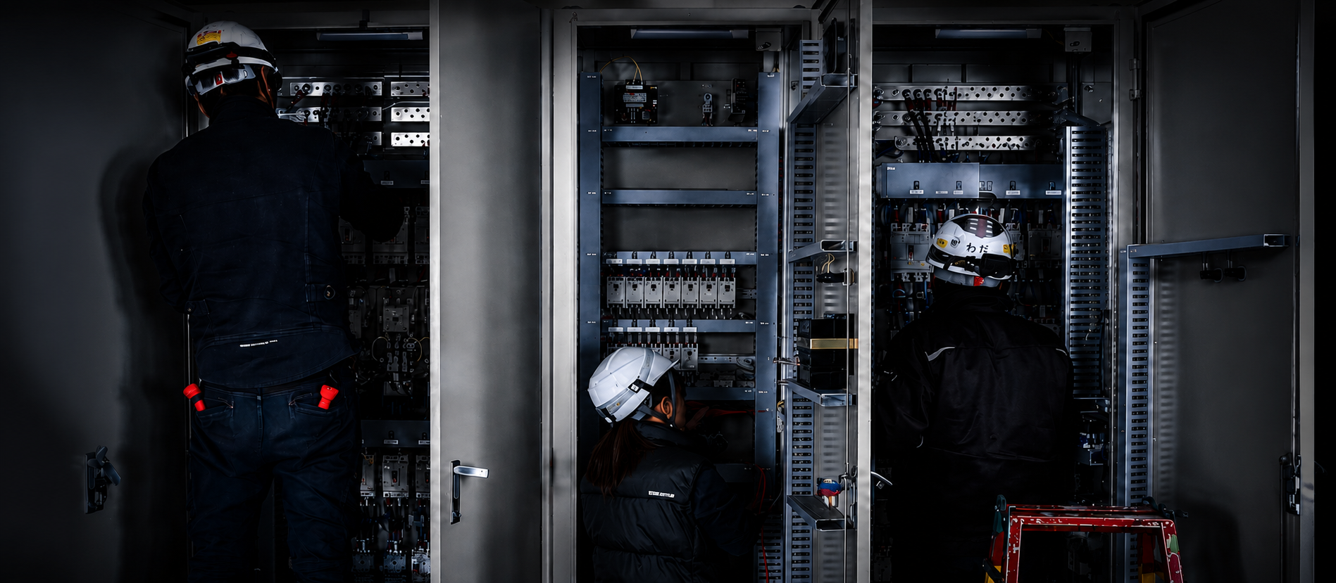 制御盤・電気設備工事の作業風景